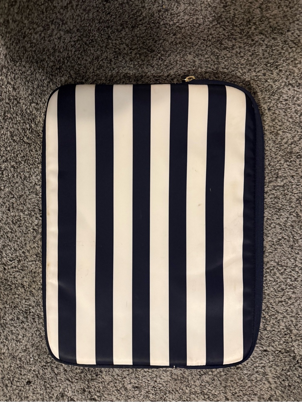 kate spade Striped Navy & White Laptop Sleeve - Picture 3 of 6